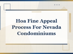 Nevada Condo Hoa Fine Appeal Success Stories