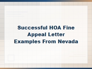Nevada Hoa Fine Appeal Letter Examples