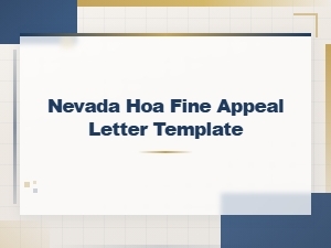 Nevada Hoa Fine Appeal Letter Template