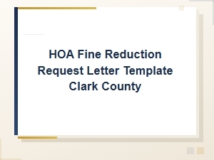 Hoa Fine Reduction Letter Template for Clark County