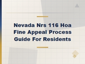 How to Appeal Hoa Fines Under Nevada Nrs 116