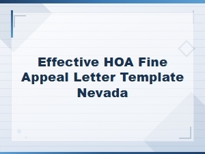 Effective Hoa Fine Appeal Letter for Nevada Homeowners