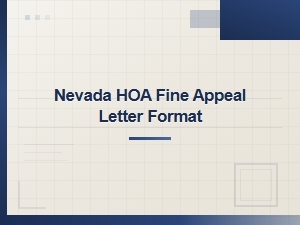 How to Write a Nevada Hoa Fine Appeal Letter