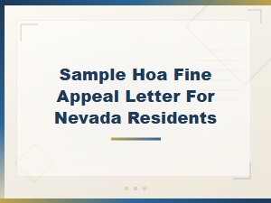 Nevada Hoa Fine Appeal Letter Guide